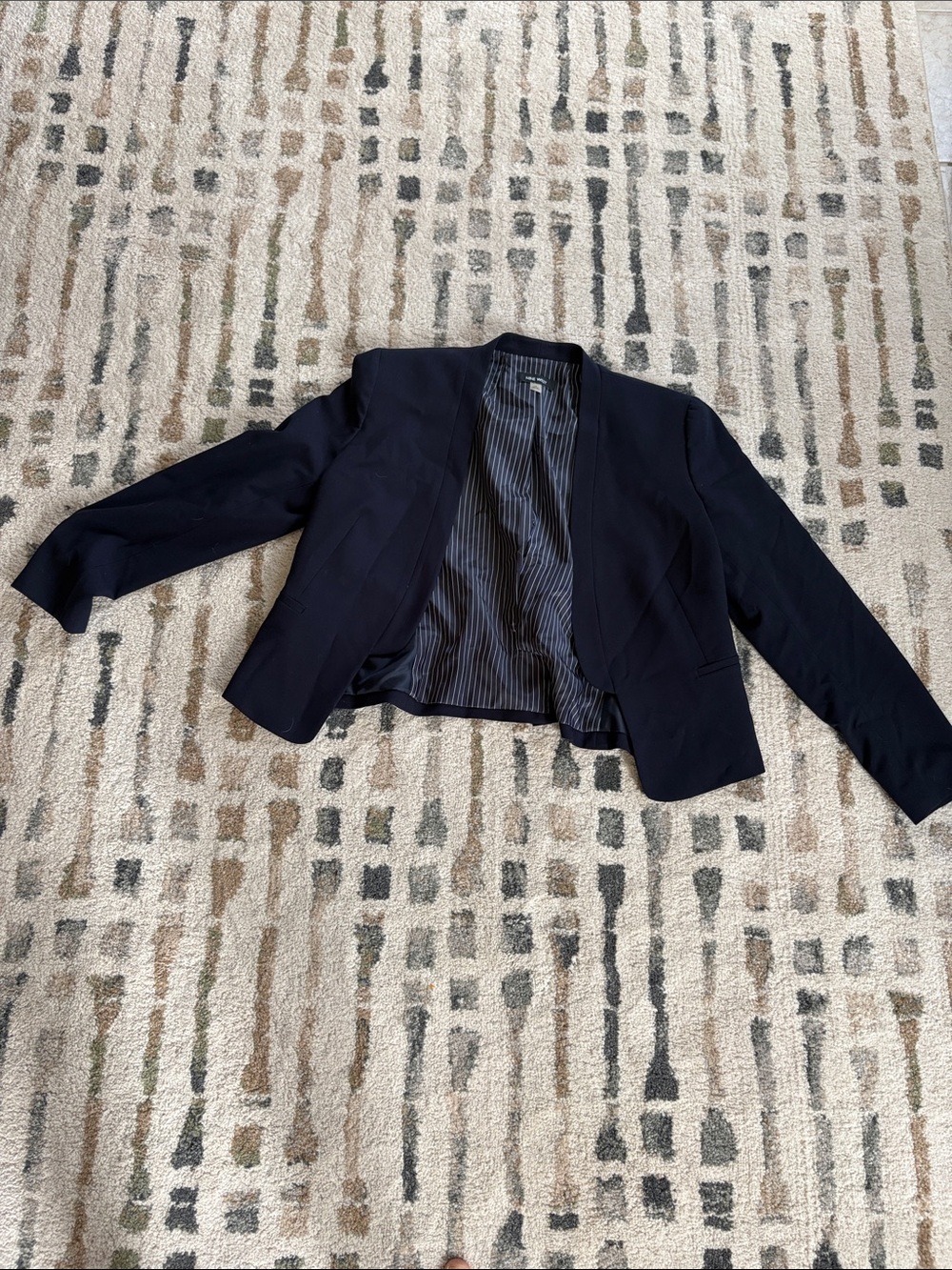 Nine West Classic Navy Open-Front Blazer